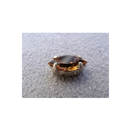 Navettes serties 10X5 Light Smoked Topaz (X2)