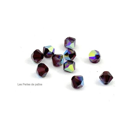 Toupies 4mm Garnet AB - réf. 5301 (x20) Toupies 4mm Garnet AB - réf. 5301 (x20)