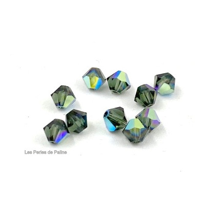 Toupies 4mm Turmaline AB - réf. 5301 (x20) Toupies 4mm Turmaline AB - réf. 5301 (x20)