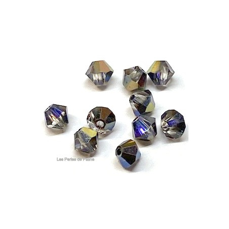 Toupies 4mm Crystal Héliotrope - réf. 5301 (x20)