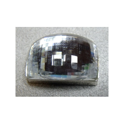 Cabochon Rectangle BOB 16x24mm Cristal (x1)