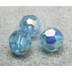 Perle ronde en cristal Swarovski 5000 6mm Aquamarine AB (x10)