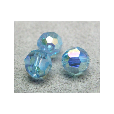 Perle ronde en cristal Swarovski 5000 6mm Aquamarine AB (x10)