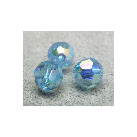 Perle ronde en cristal Swarovski 5000 6mm Aquamarine AB (x10)