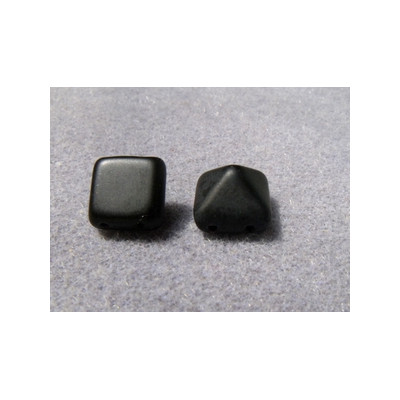 Perle Beadstud 12X12mm Noir Mat(X4)