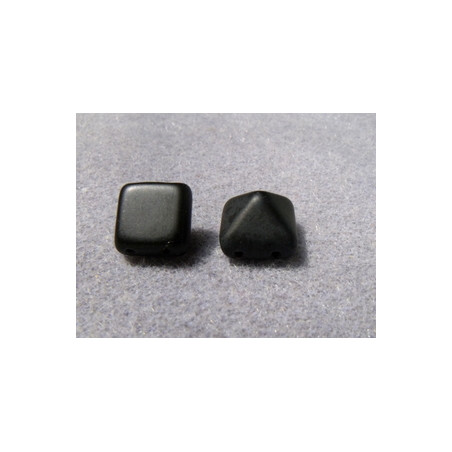 Perle Beadstud 12X12mm Noir Mat(X4)