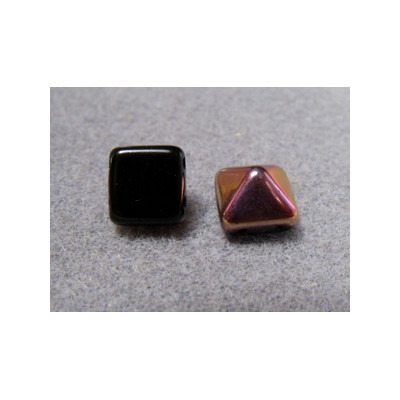 Perle Beadstud 12X12mm Noir Sliperit(X4) 