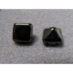 Perle Beadstud 12X12mm Noir Hématite(X4)