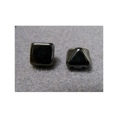 Perle Beadstud 12X12mm Noir Hématite(X4)