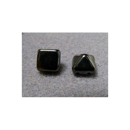 Perle Beadstud 12X12mm Noir Hématite(X4)
