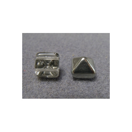 Perle Beadstud 12X12mm Comet Argent(X4)