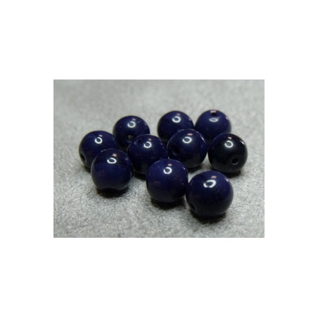 Perle en verre de Bohême 6mm Marine (x25)