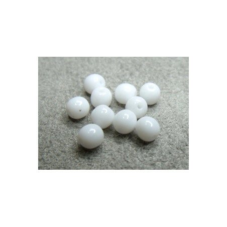 Ronde en Verre de Boheme 3mm Chalkwhite (x50)