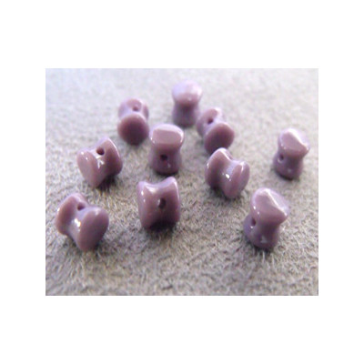 Perle en verre Tchèque "Pellet" 4x6mm Opaque Amethyst 4X6mm (X50)