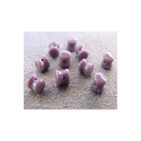 Perle en verre Tchèque "Pellet" 4x6mm Opaque Amethyst 4X6mm (X50)