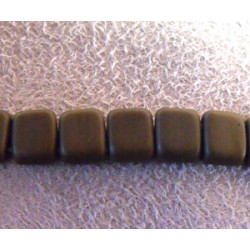 Perles Tiles 6X6X3mm Matte - Chocolate Brown (X50) 