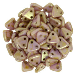 Perles Triangles 6mm Luster - Opaque Rose Gold Topaz (X5gr)