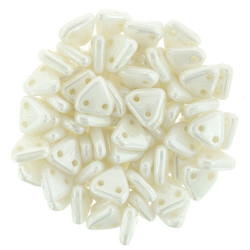 Perles Triangles 6mm Luster - Opaque White (X5gr) 