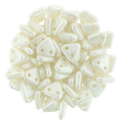 Perles Triangles 6mm Luster - Opaque White (X5gr) 