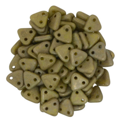 Perles Triangles 6mm Chartreuse - Copper Picasso (X5gr) Perles Triangles 6mm Chartreuse - Copper Picasso (X5gr)