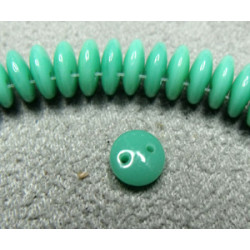 Perles Lentilles 6mm Opaque - Turquoise (X 50perles)