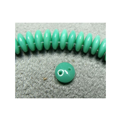 Perles Lentilles 6mm Opaque - Turquoise (X 50perles)