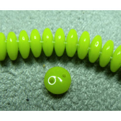 Perles Lentilles 6mm Opaque - Chartreuse (X 50 perles)