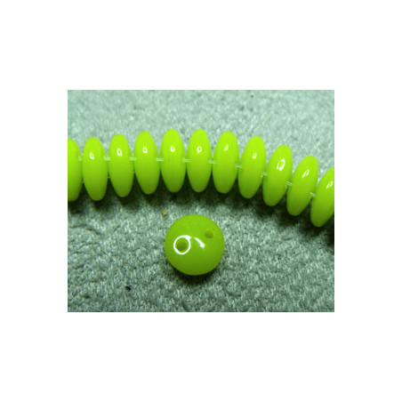 Perles Lentilles 6mm Opaque - Chartreuse (X 50 perles)
