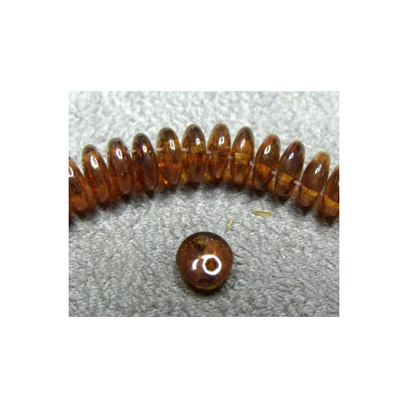 Perles Lentilles 6mm Milky Pink - Bronze Picasso (X 50 perles) 