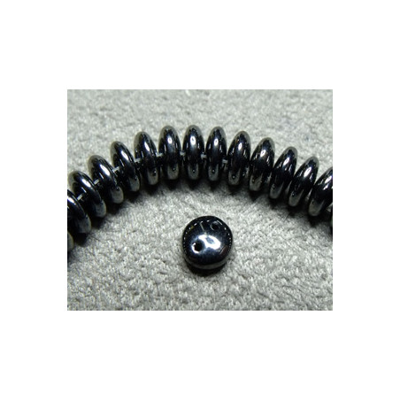 Perles Lentilles 6mm Hématite (X50perles)