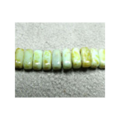 Perles Bricks 3X6mm Luster - Opaque Green (X50 Perles)  