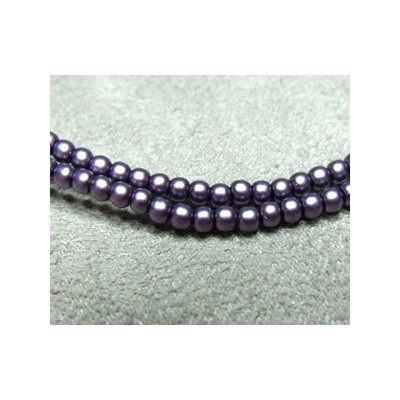 Perles Matted 2 mm Deep Lilac Satin (X150 perles)