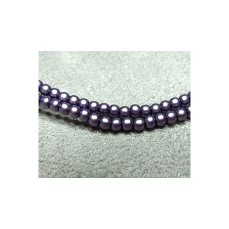 Perles Matted 2 mm Deep Lilac Satin (X150 perles)