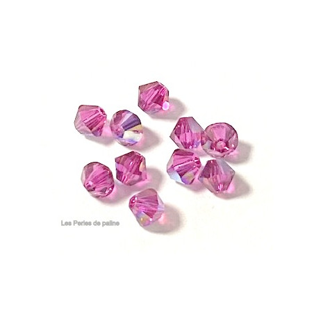 Toupies 4mm Fuchsia AB - réf. 5328 Xilion (x20)