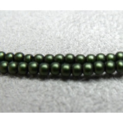 Perles Matted 2 mm Olive Satin (X150 perles)