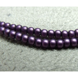 Perles Matted 2 mm Plum Satin (X150 perles)