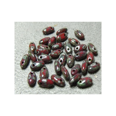 Perles Rizo® Opaque Red Picasso 2,5X6mm (X10gr)  