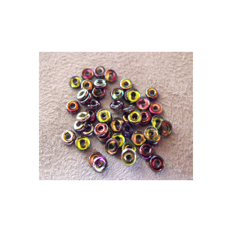 Perle en verre de Bohème O Bead® Crystal Magic Purple 4X2mm (X5gr)