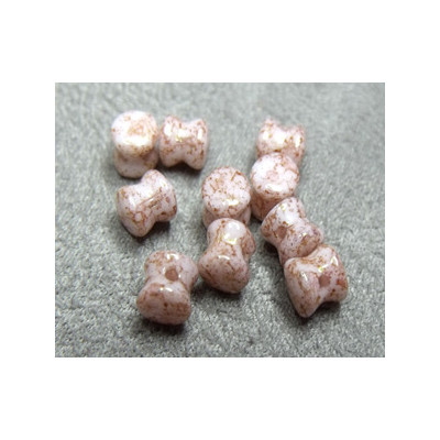 Perle en verre Tchèque "Pellet" 4x6mm Opaque Ceramik Peach 4X6mm 03000/15495 (X50) 