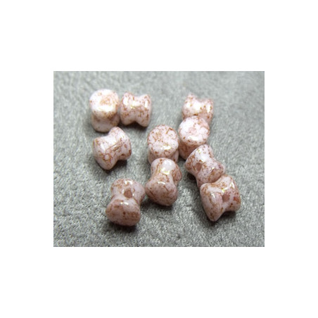 Perle en verre Tchèque "Pellet" 4x6mm Opaque Ceramik Peach 4X6mm 03000/15495 (X50) 