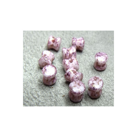 Perle en verre Tchèque "Pellet" 4x6mm Opaque Ceramik Rose 4X6mm 03000/15496 (X50) 