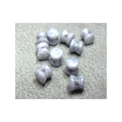 Perle en verre Tchèque "Pellet" 4x6mm Opaque Ceramik Bleu 4X6mm 03000/15464 (X50)