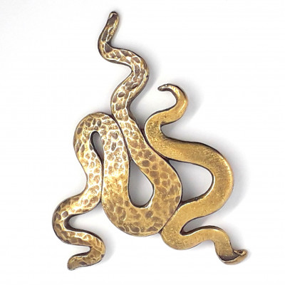 Pièce en Métal Serpent Bronze 66X49mm (X1)