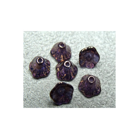 Flower Cup Beads 7X5mm Crystal Bronze (X50) 