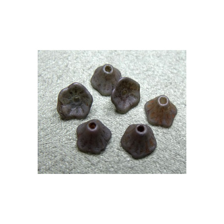 Flower Cup Beads 7X5mm Crystal Topaz Luster (X50) 