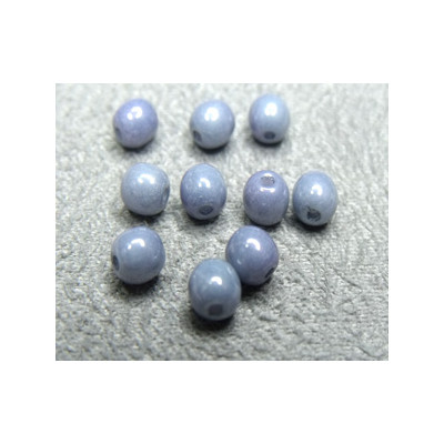 Perle en verre de Bohème 4mm Blue Ceramic (X50) 