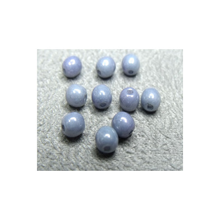 Perle en verre de Bohème 4mm Blue Ceramic (X50) 