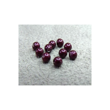 Perle ronde nacrée Swarovski 3mm Blackberry Pearl (x20)