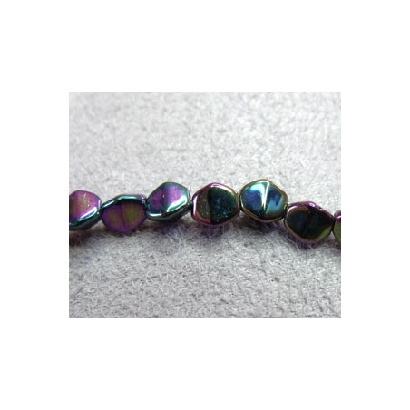 Perles Pinch 5X3mm Irisé Purple (X50)