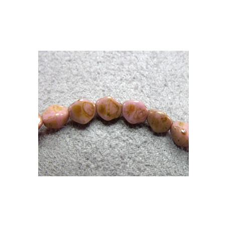 Perles Pinch 5X3mm Luster Opaque Rose Gold Topaz (X50) 